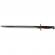 Set maceta si sabie de vanatoare, ideallstore®, otel inoxidabil, 61 cm