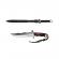 Set sabie si cutit de vanatoare, ideallstore®, steel wolf, otel inoxidabil, 31 cm, argintiu