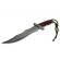 Set sabie si cutit de vanatoare, ideallstore®, steel wolf, otel inoxidabil, 31 cm, argintiu
