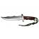 Set sabie si cutit de vanatoare, ideallstore®, steel wolf, otel inoxidabil, 31 cm, argintiu