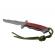 Set sabie si cutit de vanatoare, ideallstore®, steel wolf, otel inoxidabil, 31 cm, argintiu