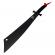 Set sabie si maceta de vanatoare, ideallstore®, asian level, 57 cm, negru, teaca inclusa
