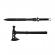 Set topor si sabie de vanatoare, ideallstore®,  negru, 39 cm, teaca inclusa
