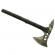 Set topor si sabie de vanatoare, ideallstore®, otel inoxidabil, 40 cm, teaca inclusa