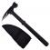 Set topor si sabie de vanatoare, ideallstore®, otel inoxidabil, negru, 39 cm, teaca inclusa