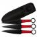 Set trei cutite de aruncat, ideallstore®, otel inoxidabil, teaca inclusa