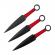 Set trei cutite de aruncat, ideallstore®, otel inoxidabil, teaca inclusa