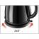 Fierbator trisa retro style black, 2000w, 1,7 l, baza rotativa, culoare negru