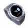 Ceas gri electronic cu led alb in forma rotunda, touch, baterie inclusa