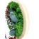 Tablou rotund de lemn cu licheni stabilizati si plante conservate diametru 35 cm