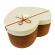 Set 3 cutii cadou de carton inima maro