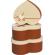 Set 3 cutii cadou de carton inima maro