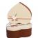 Set 3 cutii cadou de carton inima maro
