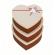 Set 3 cutii cadou de carton inima maro