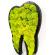 Tablou dinte de lemn cu licheni stabilizati, 31×21 cm, verde deschis