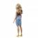 Papusa barbie fashionista blonda cu borseta roz
