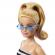 Barbie papusa barbie fashionista blonda cu parul prin in coada si fusta roz
