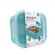 Recipient sticla 740 ml cu husa antiderapanta silicon melii blue