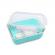 Recipient sticla 740 ml cu husa antiderapanta silicon melii blue
