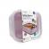 Recipient sticla 740ml cu husa antiderapanta silicon melii roz