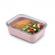 Recipient sticla 740ml cu husa antiderapanta silicon melii roz