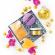 Set cadou Royal Orchid, bila de baie + sapun 60g + balsam corp 100ml + sare baie 100g - Organique
