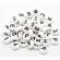 Mix margele cu litere plate 7x4mm 200 bucati