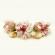 Bentita cu flori realizata manual flori textile culoare multicolor