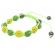 Bratara Shamballa cu cristale Rhinestone - Galben si Verde