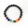 Bratara Sistem Solar pietre Lava negru/multicolor 17 cm