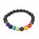 Bratara Sistem Solar cu pietre Lava negru/multicolor 17 cm