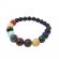 Bratara din pietre semipretioase negru / multicolor 17 cm