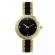 Ceas de dama Oriflame cristale auriu/negru 3.4 cm