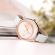 Ceas de dama model Shengke culoarea alb / aur roz mecanism Quartz 38mm