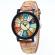 Ceas de dama model aspect de lemn quartz culoare multicolor 37mm