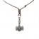 Pandant de vining topor argintiu 4.5 cm inox si snur corean