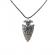 Pandant suleta de viking rune argintiu 56 cm din otel si snur