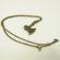 Pandant topor nordic model viking din otel culoarea bronz 58 cm
