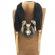 Pandantiv - fular model cleopatra culoarea negru/auriu 180 x 40 cm
