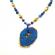 Pandantiv cu piatra semipretioasa Lapis Lazuli culoarea albastru/auriu 50 cm