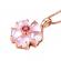 Pandantiv din cristal roz model floare culoarea roz/auriu rose 50 cm