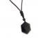 Pandantiv din piatra semipretioasa Onix model hexagon negru 3 cm