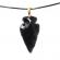 Pandantiv sageata din Obsidian model sticla de dragon Game of Thrones negru 5.5 cm