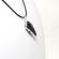 Pandantiv sageata din Obsidian negru model sticla de dragon Game of Thrones argintiu/negru 3 cm