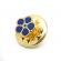 Pin masonic floare - Nu ma uita auriu - albastru 0.8 cm pentru ucenici calfe si maestri