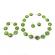 Set bijuterii din sticla Murano colier + bratara + cercei verde 40 cm