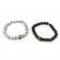 Set bratari din pietre semipretioase Marmora si Onix culoarea alb / negru 16 cm