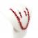 Set din coral colier + cercei rosu/negru 45 cm