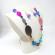 Set din pietre semipretioase Agate colier + cercei multicolore 50 cm