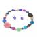 Set din pietre semipretioase Agate colier + cercei multicolore 50 cm